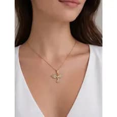 Colar Com Pingente Espirito Santo Semi Jóia