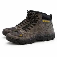 Bota Coturno Masculina Adventure Caterpillar de Couro Costurado Reforçado Original Oferta Barato