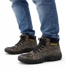 Bota Coturno Caterpillar Alaska Militar Couro Masculino Palmilha de Gel