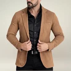 Blazer Masculino Slim Alfaiataria Elastano Mesclado Esporte Fino Premium 2 Botões Corte Italiano Social Elegante Paletó