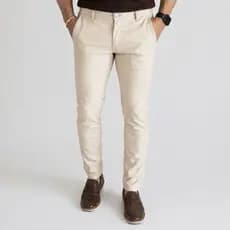Calça Slim Masculina Resinada com Elastano Couro Sintético Premium