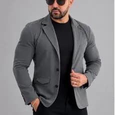 Blazer Masculino Slim Premium Poliviscose Alfaiataria Luxo Corte Italiano 2 Botões Executivo Social Esporte Fino