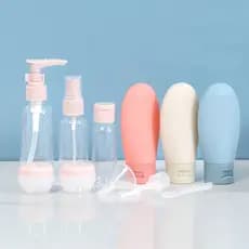 Kit 11 Frascos Porta Shampoo/ Cremes/ Plastico Para Viagem -S1