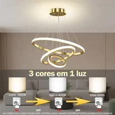 Lustre pra sala de jantar Lustre De Teto Nórdico De Luxo Lustre Para Sala De Jantar e Estar-O15