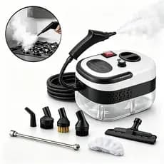Limpador Vapor Branco 2500W Alta Pressão Esteriliza Cozinha AC Exaustor c/acess D14