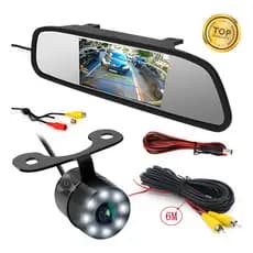 Câmera De Ré Automotiva Visão Nortuna + Tela Retrovisor Lcd