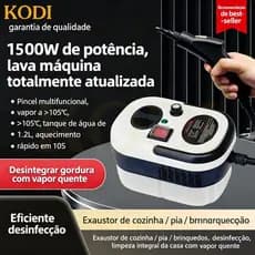 Limpador a Vapor Alta Temperatura 1500W 110V, Para Limpeza Pesada e Desinfecção Profunda-D14
