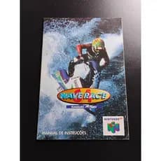 Manual Oficial Brasileiro de Wave Race 64 Encarte Oficial Playtronic Gradiente em Português Nintendo 64