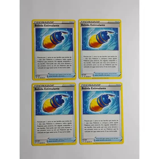 Kit 4 Bebida Estimulante 142/203 NM Céus em Evolução (2021) Pokémon Estampas Ilustradas TCG Trading Card Game Copag