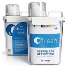 Kit 2 Pote Hermético Multiuso Copo Dosador Dispenser 1,5l Porta sabão
