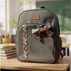 Mochila bolsa Tea Estampa Autista Infantil Autismo Terapia Escolar