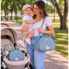 Kit Bolsas Maternidade para menino 3 Peças Completo Personalizado com trocador de bebê