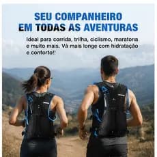 Mochila hidratante outdoor 2L respirável para corrida, ciclismo, maratona e trilha, com bolsa de água anti-vazamento