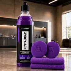 KIT RESTAURADOR DE PLÁSTICOS RESSECADOS VONIXX ,MICROFIBRA ,APLICADOR ZACS, RESTAURAX VONIXX.