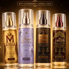 Body Splash Desodorante Árabes 200ml Colônia Feminino Longa Duração