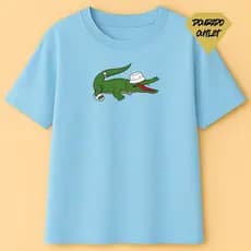 camiseta masculina jacare 100% algodao