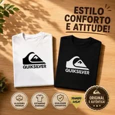 KIT 2 Camisetas Masculina QKS Lançamento 100% Algodão Unissex Feminina Camisa Blusa Várias Cores