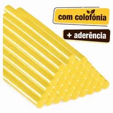 Bastão Cola Quente Refil Amarelo Alta Aderência Fina 7mm ou Grossa 11mm Grande 30cm pacote 1kg Classe