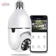 Câmera Segurança Prova D'água Infravermelho Lâmpada Externa 360 Sem Fio Wifi 2.4G  -G4