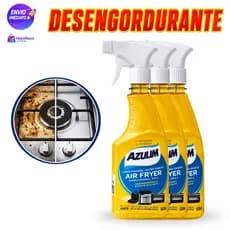 Azulim Limpador Desengordurante Ideal para Air Fryer, Micro-ondas, Grill e Sanduicheira | Uso Doméstico