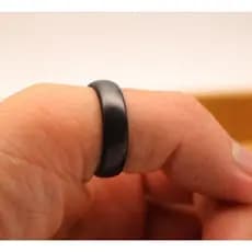 anel de tucum Legítimo Anel Fosco Preto lnfantil adulto Unissex Moderno