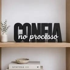 Placa Decorativa Confia no processo  Impressão 3D I Decoração motivacional – Inspiração para Sala mesa Quarto Escritório