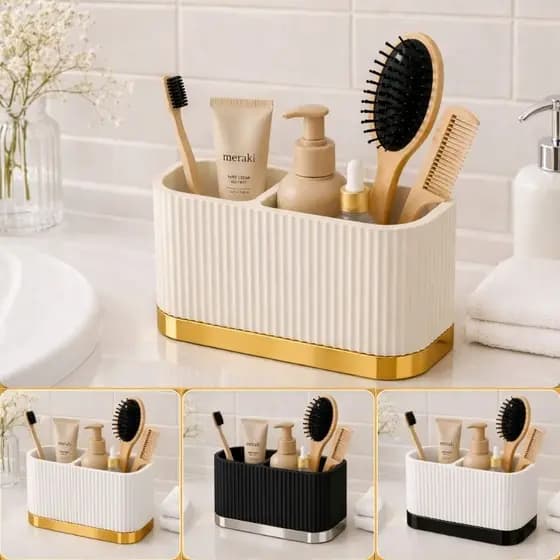 Organizador Multiuso Porta Escova Pente Cabelo Maquiagem Banheiro Dente Escritório Caneta Decorativo