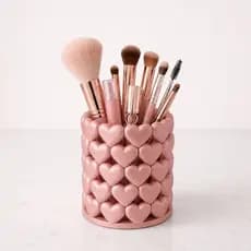 Organizador Porta Pincéis Maquiagem / Porta Pincel / Porta Caneta / Porta escova de dente / Coração Minimalista