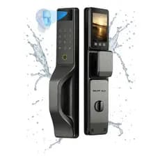Fechadura Digital 3d Wifi Câmera Facial A Prova D'agua Ip66 Preto