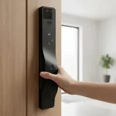 Fechadura A Prova D'agua Eletronica Digital Camera Tuya Wifi Preto
