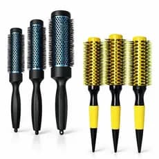 Kit Profissional 3 Escova Long Preta P M G+3 Escova Javali Amarela P M G