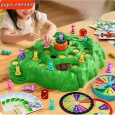 Jogo Infantil Coelho e Tartaruga Jogo de estratégia para família, festas e viagens, adequado para todas as idades.