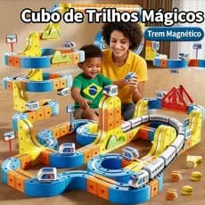 Magnetic Train 80 Pcs Electric Track Train Set for Kids 3D Flexible Racing Building Toy Motorized