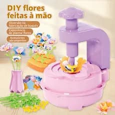 Kit Máquina De Prensar Flores Infantil Brinquedo De Buquês