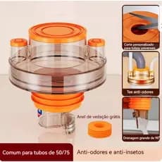 1/2 Peças de Anel Vedante de Silicone para Cano de Drenagem, Conector para Cano Residencial, Tampão Antiodor para Ralo