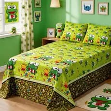 Lençol Casal Box 2,20m x 2,50m 3 Peças Estampado Personagens Infantil/Juvenil Luxo - Envio rapido