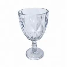 Jogo de Taças Vidro Diamond Em Casa Tem 330ml 6 Peças Cristal Clear