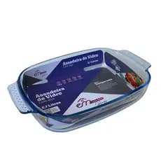 Assadeira de Vidro Temperado Com Alça 2,7L - Forno Micro-ondas Freezer