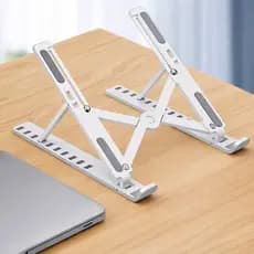 Suporte Ergonômico Ajustável para Notebook e Tablet Dobrável – Antiderrapante, Portátil, com Dissipação de Calor