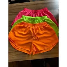 KIT 3 Short Tactel Feminino casual de praia corrida, academia e caminhada
