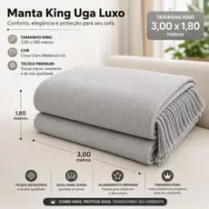 Manta De Sofá Gigante Premium 3,00 x 1,80 Decorativa Protetora Crochê Super Luxo Envio Imediato