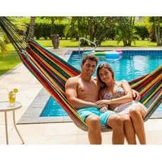Rede De Dormir Descanso Casal Nylon Reforçada Grande Casal Luxo Envio Rápido