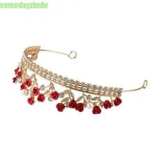 SOMEDAYZL0M Tiara De Noiva Joias De Casamento Acessórios De Cabelo De Liga Feminina Vintage Cor Dourada Coroa