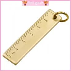 vava Prático Régua De Metal De Latão Novidade Chaveiro Pingente Material Escolar De Escritório 6CM