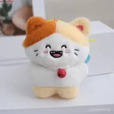 JUNYUE Pingente De Boneca De Gato , Chaveiro De Brinquedo De Pelúcia De Sino , Kawaii Confortável De Desenho Animado