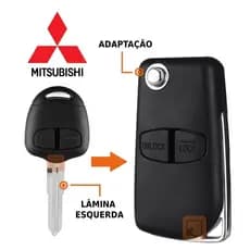 Chave Canivete Adaptação Mitsubishi 2 Bot Lâmina Esquerda