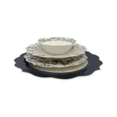 Conjunto,jogo De Jantar Porcelana 24 Peças Luxo