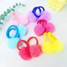 Kit 20 Unidades Xuxinhas Pom Pom o Elástico Scrunchies