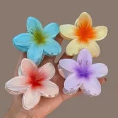 Kit 12/24/36/48 Pcs Presilha Piranha Flor De Cabelo Mini Pequeno Acrilico 4cm Verão Aestheric Grampo Summer Praia