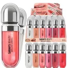 KIT De Brilho Labial Water Gloss  ,6 cores para escolher，Hidratante De Longa Duração , Bálsamo